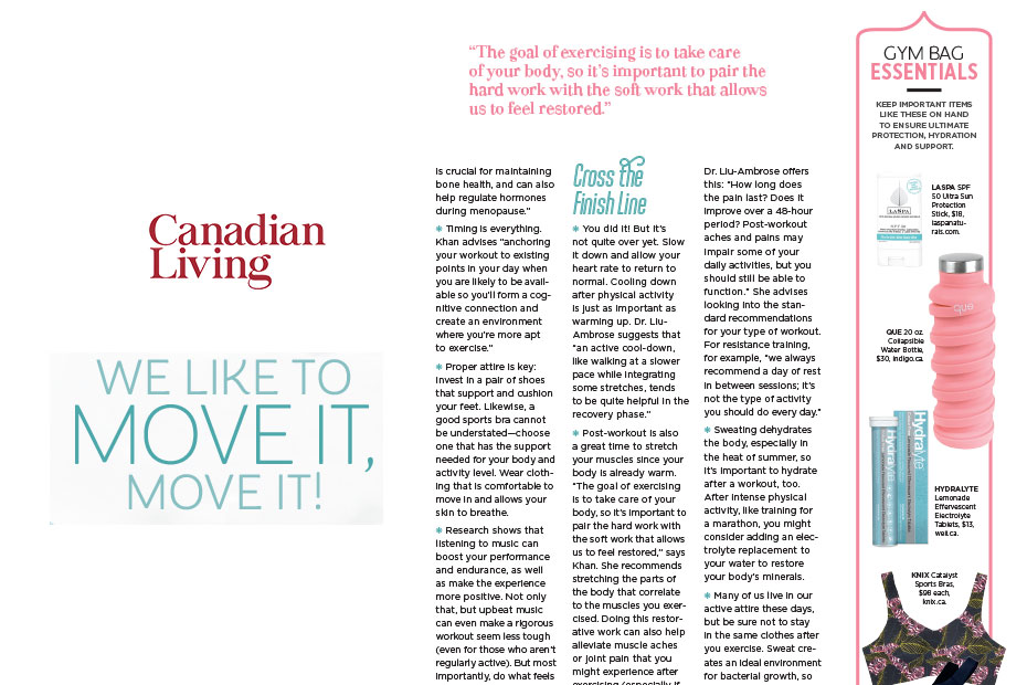 Canadian Living Magazine Featuring LASPA SPF 50 Stick