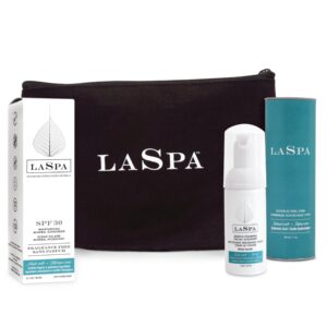 Introducing the LASPA Vanity Travel Set, the ultimate skincare trio for your on-the-go beauty routine. This set includes three essential products designed to give you a glowing and healthy complexion.